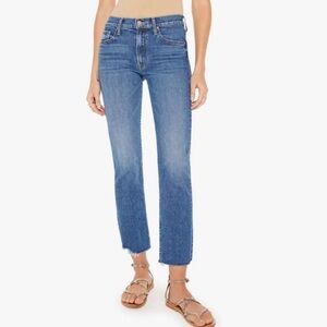 NWT Mother Jeans The Mid Rise Rider Ankle Fray Local Charm 31 casual boho
